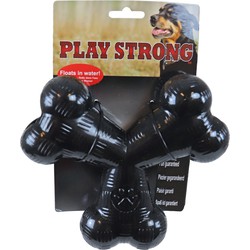 Play Strong rubber tri-bot 15 cm zwart - Gebr. de Boon