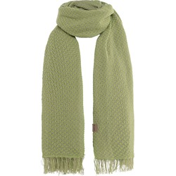 Knit Factory Astre Sjaal - Spring Green/Kiezelgrijs - 200x90 cm