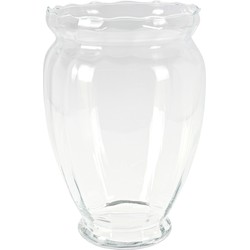 Bloemen vaas transparant - glas - D21 x H35 cm - Vazen