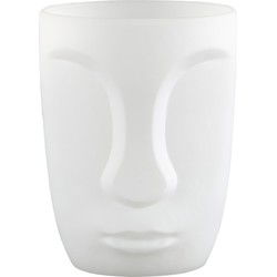 PTMD Roda Vaas - 17,5 x 14,5 x 23,5 cm  - Glas - Wit