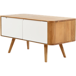 Ena storage bench houten opbergbankje naturel - 90 x 42 cm