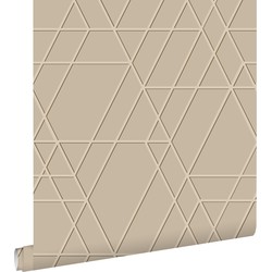 ESTAhome behang grafisch 3D motief beige - 50 x 900 cm - 139601