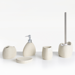 COATA - Badkameraccessoireset - Lichtbeige - Polyresin