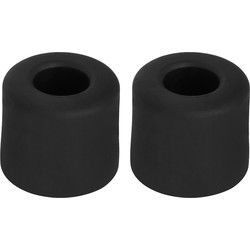 Deltafix Deurbuffer - 2x - deurstopper - zwart - rubber - 30 x 25 mm - Deurstoppers