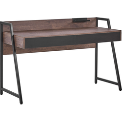 Beliani HARWICH - Bureau-Donkere houtkleur-Spaanplaat