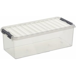 Sunware opbergbox - transparant - 9.5L - 48 x 19 x 15 cm - Opbergbox