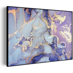 Muurwerken Akoestisch Schilderij - Marmer Look Colored 09 - Geluidsdempend Wandpaneel - Wanddecoratie - Geluidsisolatie - PRO (AW 0.90) S (70x50)
