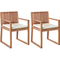 Beliani SASSARI PREMIUM - Tuinstoel-Bruin-FSC® gecertificeerd acaciahout