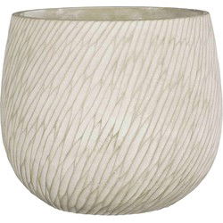 Mica Decorations Bloempot Elio - 23.5x23.5x20.5 cm - cement - Licht Grijs
