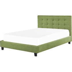 Beliani ROCHELLE - Tweepersoonsbed-Groen-Polyester