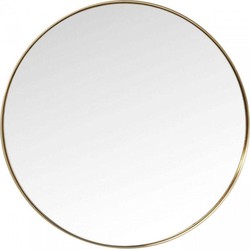 Kare Spiegel Curve Round Brass