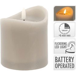 Led Candle 90X100 mm Grey