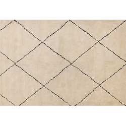 MUTKI  - Shaggy vloerkleed - Beige - 140 x 200 cm - Polyester