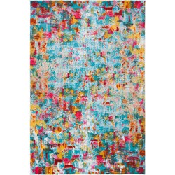 Safavieh Exotic Elegant Indoor Geweven Vloerkleed, Luxor Collectie, LUX332, in Aqua & Fuchsia, 122 X 183 cm