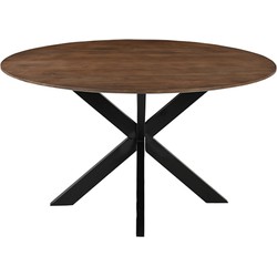 LABEL51 Eetkamertafel Otis - Nature - Mangohout - 130 cm - Rond