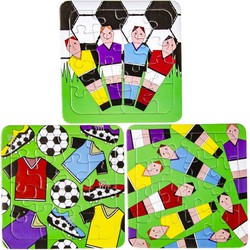 Decopatent® Uitdeelcadeaus 50 STUKS Voetballers Puzzels - Traktatie Uitdeelcadeautjes voor kinderen - Speelgoed Traktaties