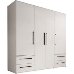 Meubella - Kledingkast Mayen - Wit - 206 cm