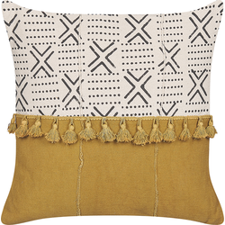 WOODI  - Sierkussen - Gebroken wit - 45 x 45 cm - Katoen