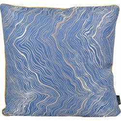 Sierkussen Zinzi Gold / Blue | 45 x 45 cm | Jacquard / Polyester