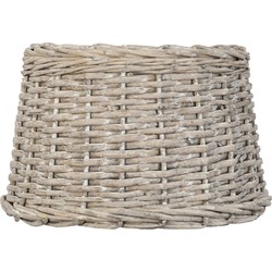 Clayre & Eef Lampenkap Hanglamp  Ø 30x19 cm Beige Rotan Rond Rieten Lampenkap