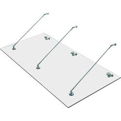 4goodz Glazen Deurluifel Gehard Glas met RVS - 200X90 cm