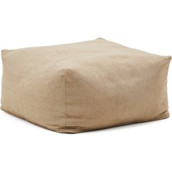 Kave Home - Beige poef Vedell van 100% PET 60 x 60 cm