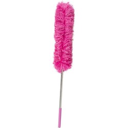 Telescoop plumeau - 80 tot 280 cm - XXL - roze - uitschuifbaar - duster - plumeaus