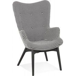 PALAZIO lounge vleugelfauteuil 67x65x93 cm Zwart