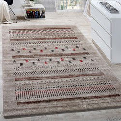 Laagpolig Gabbeh Vloerkleed - Beige - 200x290 cm