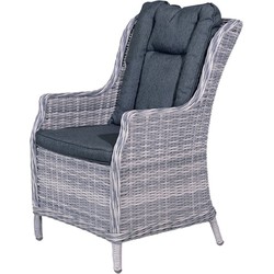 Osborne dining fauteuil cloudy grey 5 mm reflex black - Garden Impressions