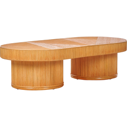 Beliani AIROLE - Salontafel-Lichte houtkleur-Rotan