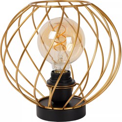 Zadar gouden tafellamp Ø 25 cm 1xE27 met zwart
