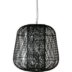 WOOOD Exclusive Moza Hanglamp - Bamboe - Zwart - 100x100x100