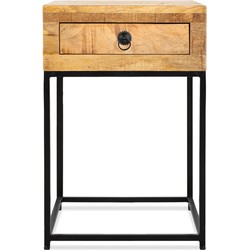 Benoa Wooden Iron Sidetable 40