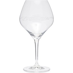 Riviera Maison Wijnglas gegraveerd met tekst, Rodewijn Glas La Dolce Vita Red Wine Glass - Transparant - Glas 400 ML - 1 stuk
