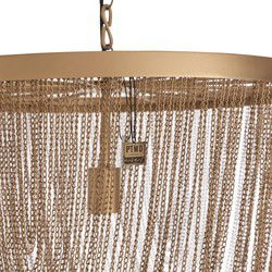 PTMD Hanglamp Nishan - 50x50x70 cm - Ijzer - Goud