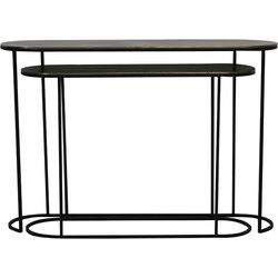 Light&living Side table S/2 max 118x28x81 cm BOCOV antiek brons-zwart