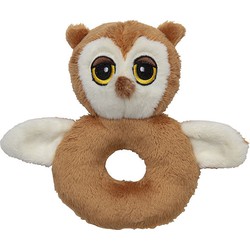 Dieren knuffel baby rammelaar uil 10 x 15 cm - Rammelaars