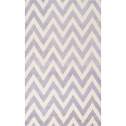 Safavieh Modern Indoor Hand Tufted Area Rug, Cambridge Collection, CAM139, in Lavender & Ivory, 183 X 274 cm