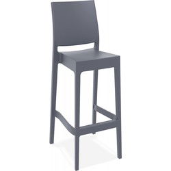 CLARA Barkruk 41x51x107 cm Grijs
