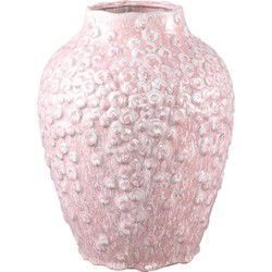 PTMD Bloempot Avis - 26x26x35 cm - Keramiek - Roze