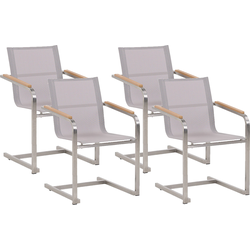 COSOLETO  - Tuinstoel set van 4 - Beige - Polyester