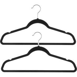 Five Kledinghangers - 24x - zwart - kunststof - 45 x 23 cm - kleerhangers - Kledinghangers