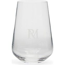 Riviera Maison Waterglas - RM Monogram Water Glass - Transparant - Maat M