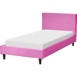 Beliani FITOU - Kinderbed-Roze-Fluweel
