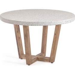 Kave Home - Shanelle ronde tafel in wit terrazzo Ø 120 cm