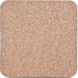 Vierkante onderzetters voor pannen/schalen - 2x - kurk - 24 x 24 cm - Panonderzetters