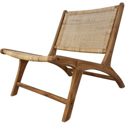 HSM Collection-Loungestoel Rotan-67x81x71-Naturel-Rotan/Teak