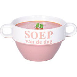 Soepkommen - Soep van de dag - oud roze - Stapelbaar - Kommetjes