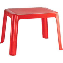 Plasticforte Kindertafel - kunststof - rood - 55 x 66 x 43 cm - Bijzettafels